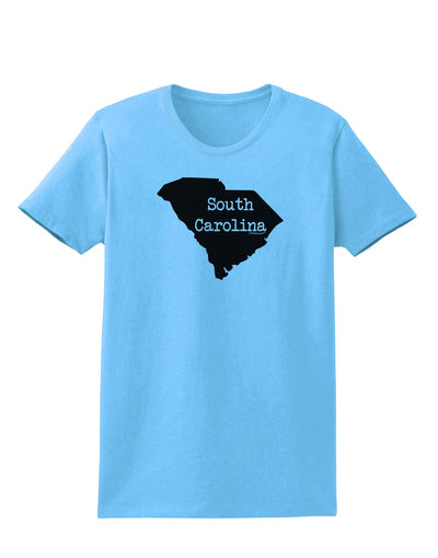 South Carolina - United States Shape Womens T-Shirt by TooLoud-Womens T-Shirt-TooLoud-Aquatic-Blue-X-Small-Davson Sales