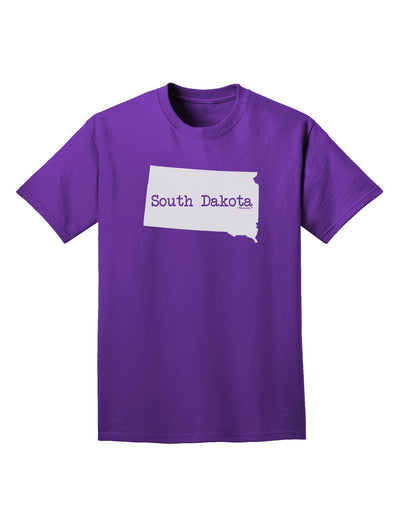 South Dakota - United States Shape Adult Dark T-Shirt by TooLoud-Mens T-Shirt-TooLoud-Purple-Small-Davson Sales