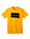 South Dakota - United States Shape Adult T-Shirt: A Captivating Addition to Your Wardrobe by TooLoud-Mens T-shirts-TooLoud-Gold-Small-Davson Sales