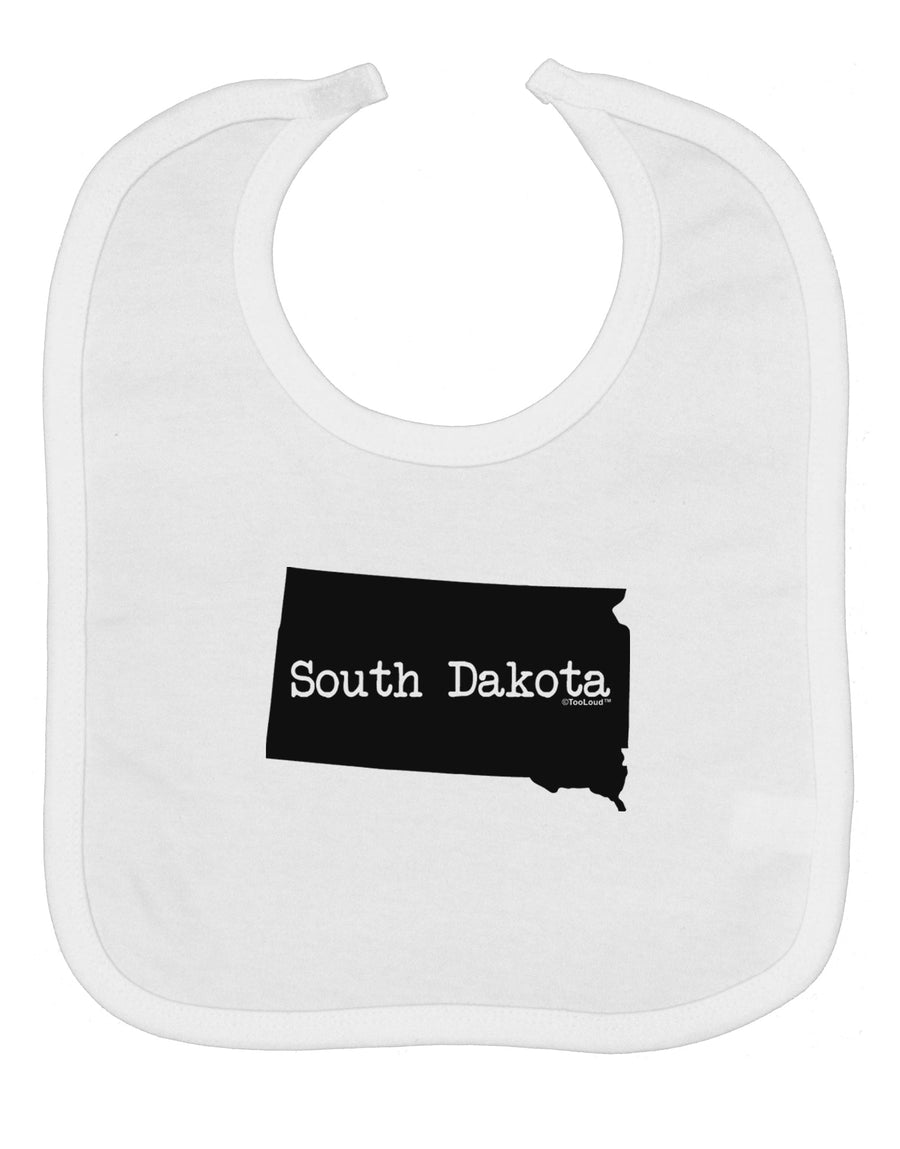 South Dakota - United States Shape Baby Bib by TooLoud