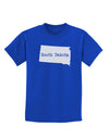 South Dakota - United States Shape Childrens Dark T-Shirt by TooLoud-Childrens T-Shirt-TooLoud-Royal-Blue-X-Small-Davson Sales
