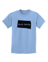 South Dakota - United States Shape Childrens T-Shirt by TooLoud-Childrens T-Shirt-TooLoud-Light-Blue-X-Small-Davson Sales