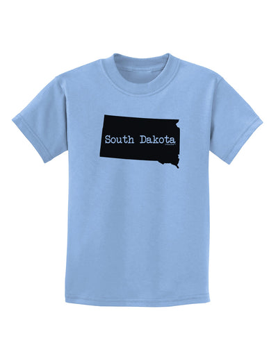 South Dakota - United States Shape Childrens T-Shirt by TooLoud-Childrens T-Shirt-TooLoud-Light-Blue-X-Small-Davson Sales