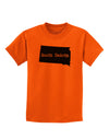 South Dakota - United States Shape Childrens T-Shirt by TooLoud-Childrens T-Shirt-TooLoud-Orange-X-Small-Davson Sales