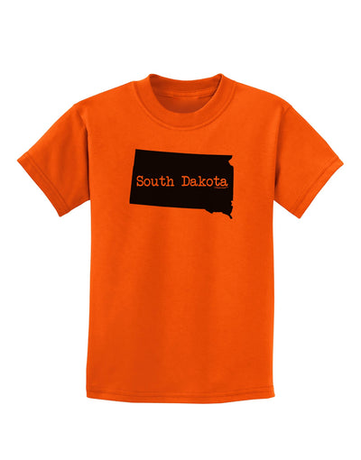 South Dakota - United States Shape Childrens T-Shirt by TooLoud-Childrens T-Shirt-TooLoud-Orange-X-Small-Davson Sales