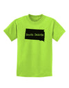 South Dakota - United States Shape Childrens T-Shirt by TooLoud-Childrens T-Shirt-TooLoud-Lime-Green-X-Small-Davson Sales