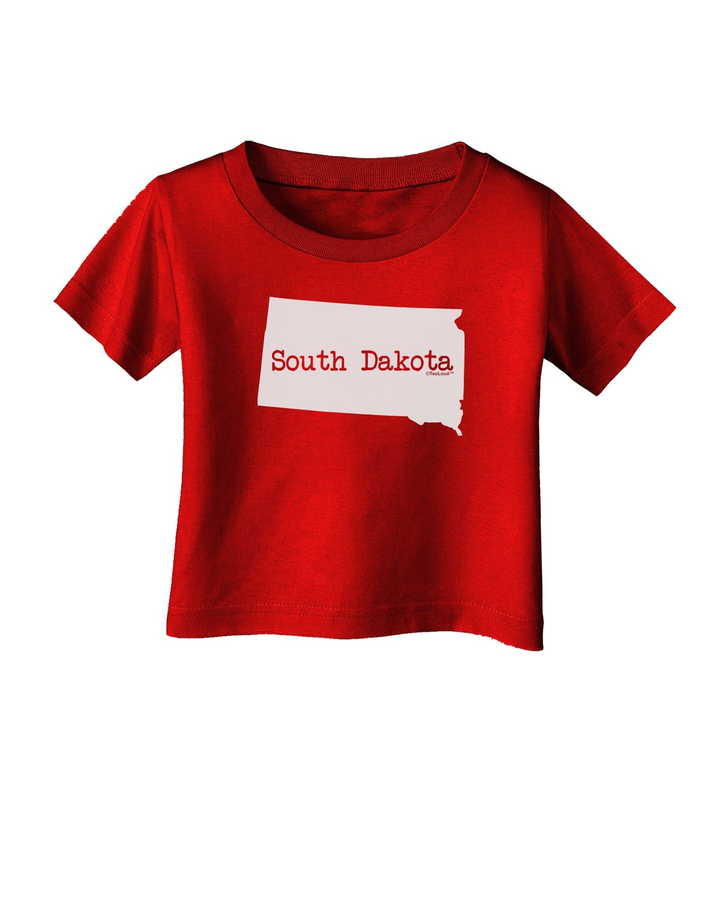 South Dakota - United States Shape Infant T-Shirt Dark by TooLoud-Infant T-Shirt-TooLoud-Red-06-Months-Davson Sales