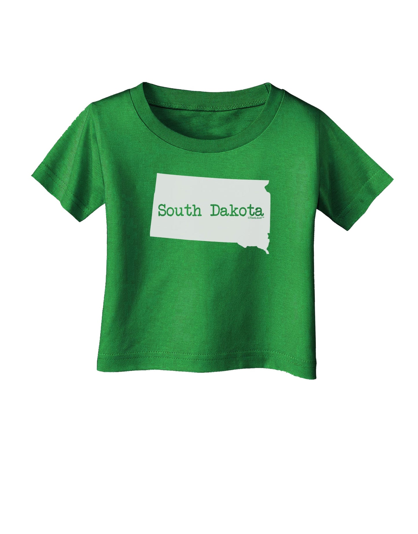 South Dakota - United States Shape Infant T-Shirt Dark by TooLoud-Infant T-Shirt-TooLoud-Clover-Green-06-Months-Davson Sales