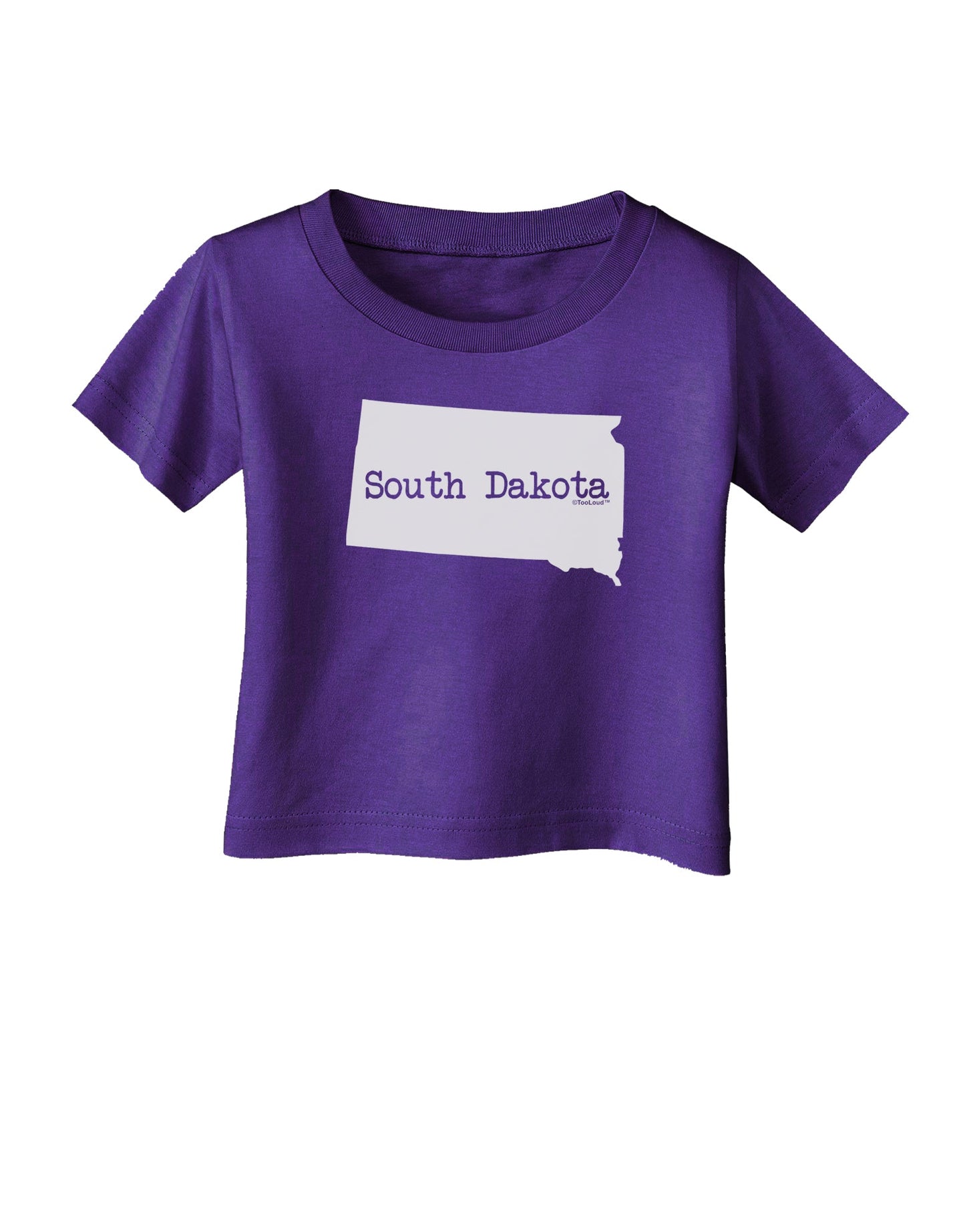 South Dakota - United States Shape Infant T-Shirt Dark by TooLoud-Infant T-Shirt-TooLoud-Purple-06-Months-Davson Sales