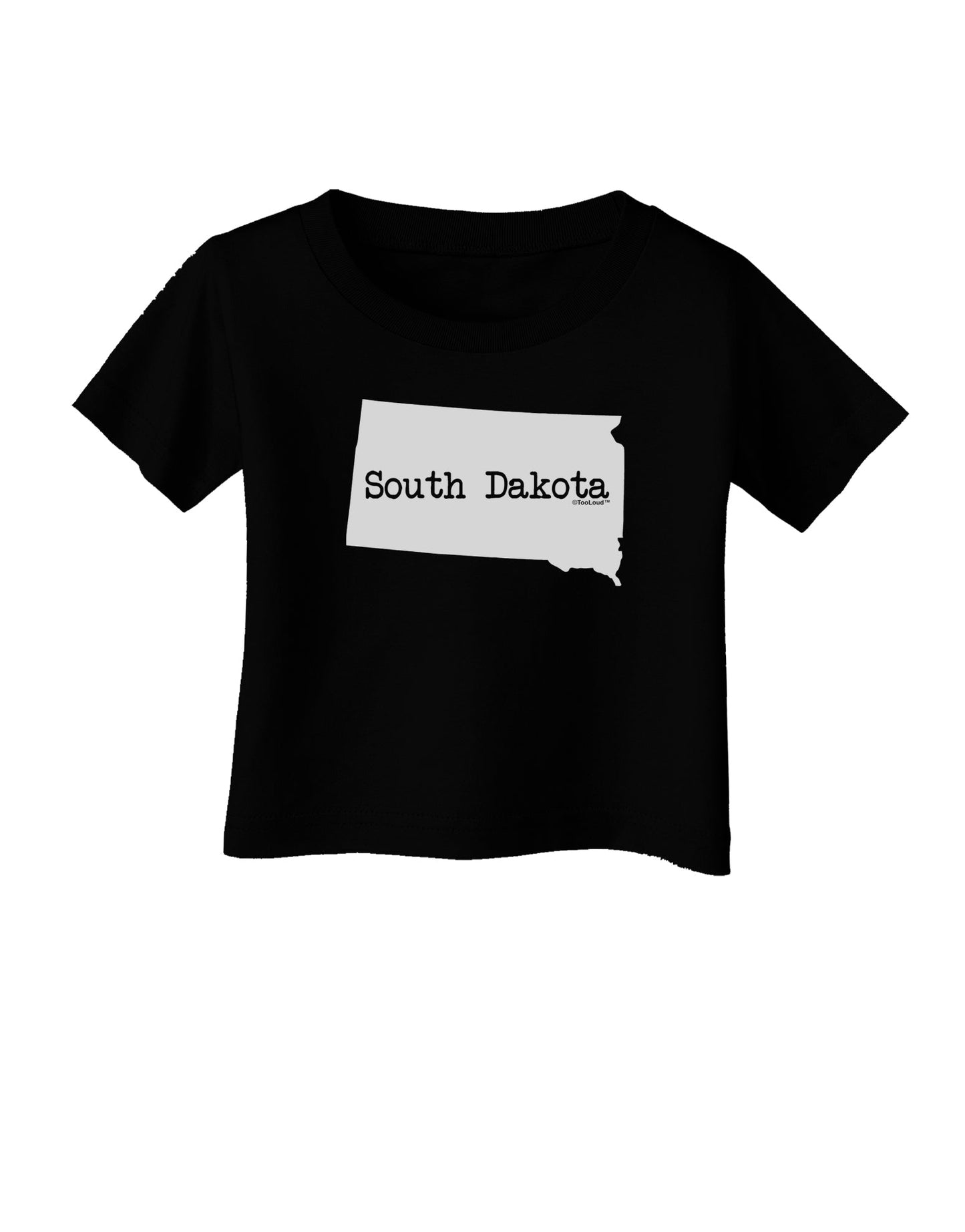 South Dakota - United States Shape Infant T-Shirt Dark by TooLoud-Infant T-Shirt-TooLoud-Black-06-Months-Davson Sales