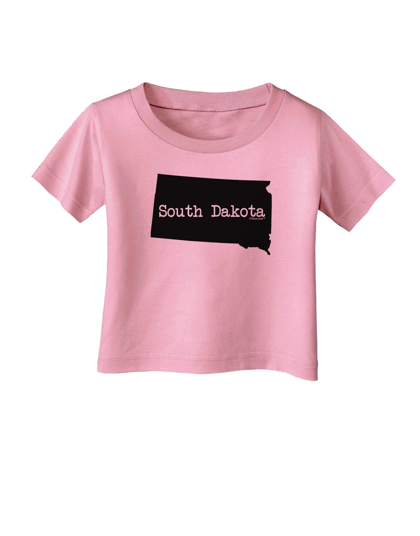 South Dakota - United States Shape Infant T-Shirt by TooLoud-Infant T-Shirt-TooLoud-Candy-Pink-06-Months-Davson Sales