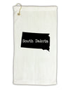 South Dakota - United States Shape Micro Terry Gromet Golf Towel 16 x 25 inch by TooLoud-Golf Towel-TooLoud-White-Davson Sales