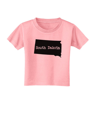 South Dakota - United States Shape Toddler T-Shirt by TooLoud-Toddler T-Shirt-TooLoud-Candy-Pink-2T-Davson Sales