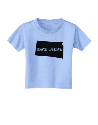 South Dakota - United States Shape Toddler T-Shirt by TooLoud-Toddler T-Shirt-TooLoud-Aquatic-Blue-2T-Davson Sales