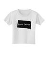 South Dakota - United States Shape Toddler T-Shirt by TooLoud-Toddler T-Shirt-TooLoud-White-2T-Davson Sales