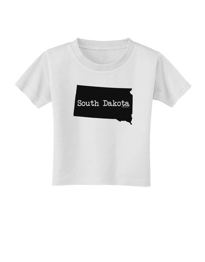 South Dakota - United States Shape Toddler T-Shirt by TooLoud-Toddler T-Shirt-TooLoud-White-2T-Davson Sales