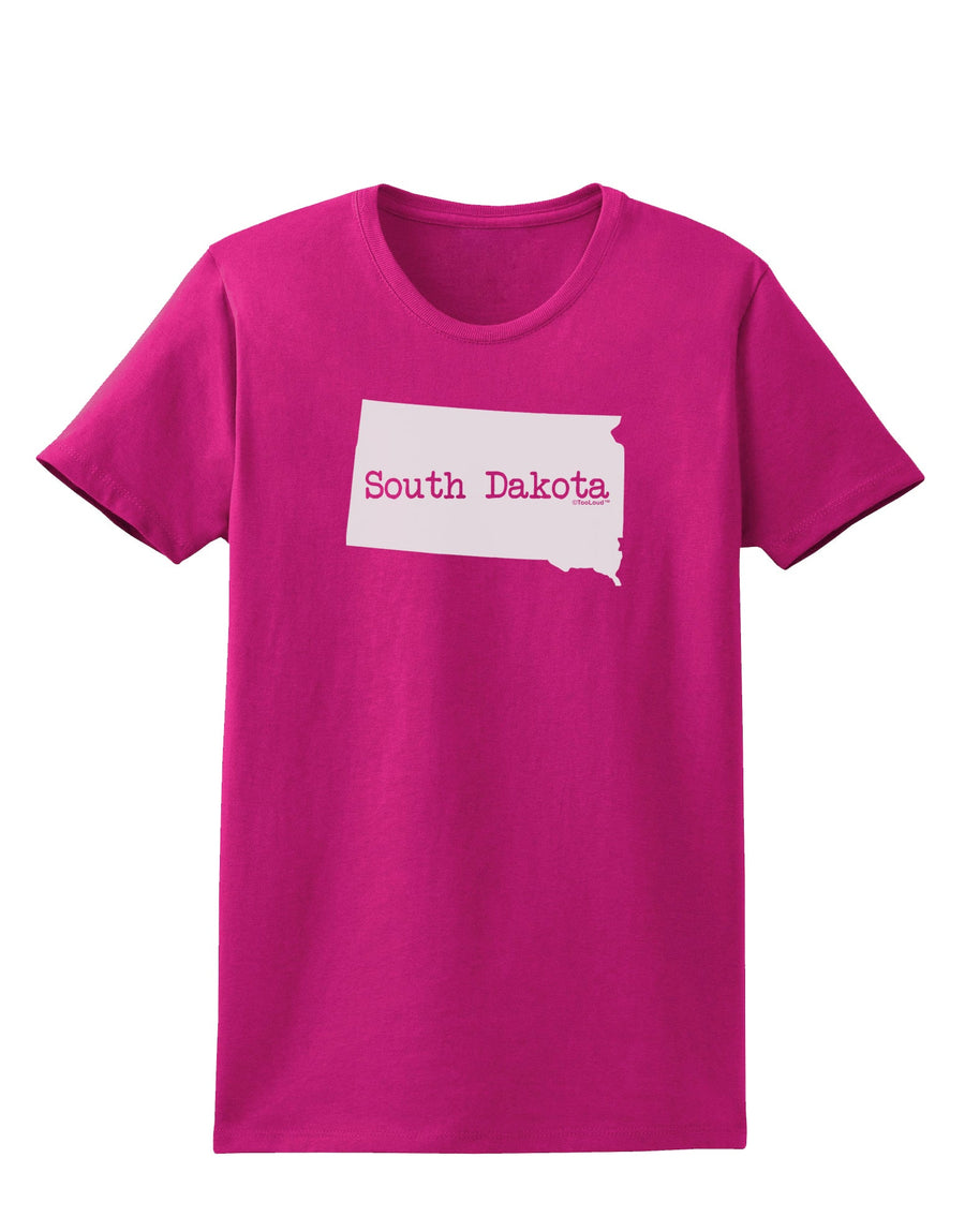 South Dakota - United States Shape Womens Dark T-Shirt by TooLoud-Womens T-Shirt-TooLoud-Black-X-Small-Davson Sales