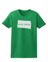 South Dakota - United States Shape Womens Dark T-Shirt by TooLoud-Womens T-Shirt-TooLoud-Kelly-Green-X-Small-Davson Sales