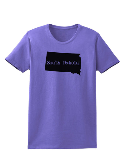 South Dakota - United States Shape Womens T-Shirt by TooLoud-Womens T-Shirt-TooLoud-Violet-X-Small-Davson Sales