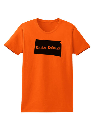 South Dakota - United States Shape Womens T-Shirt by TooLoud-Womens T-Shirt-TooLoud-Orange-X-Small-Davson Sales