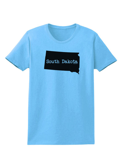 South Dakota - United States Shape Womens T-Shirt by TooLoud-Womens T-Shirt-TooLoud-Aquatic-Blue-X-Small-Davson Sales