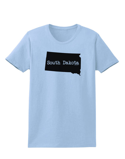 South Dakota - United States Shape Womens T-Shirt by TooLoud-Womens T-Shirt-TooLoud-Light-Blue-X-Small-Davson Sales