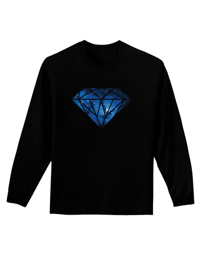 Space Diamond Adult Long Sleeve Dark T-Shirt-TooLoud-Black-Small-Davson Sales