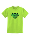 Space Diamond Childrens T-Shirt-Childrens T-Shirt-TooLoud-Lime-Green-X-Small-Davson Sales