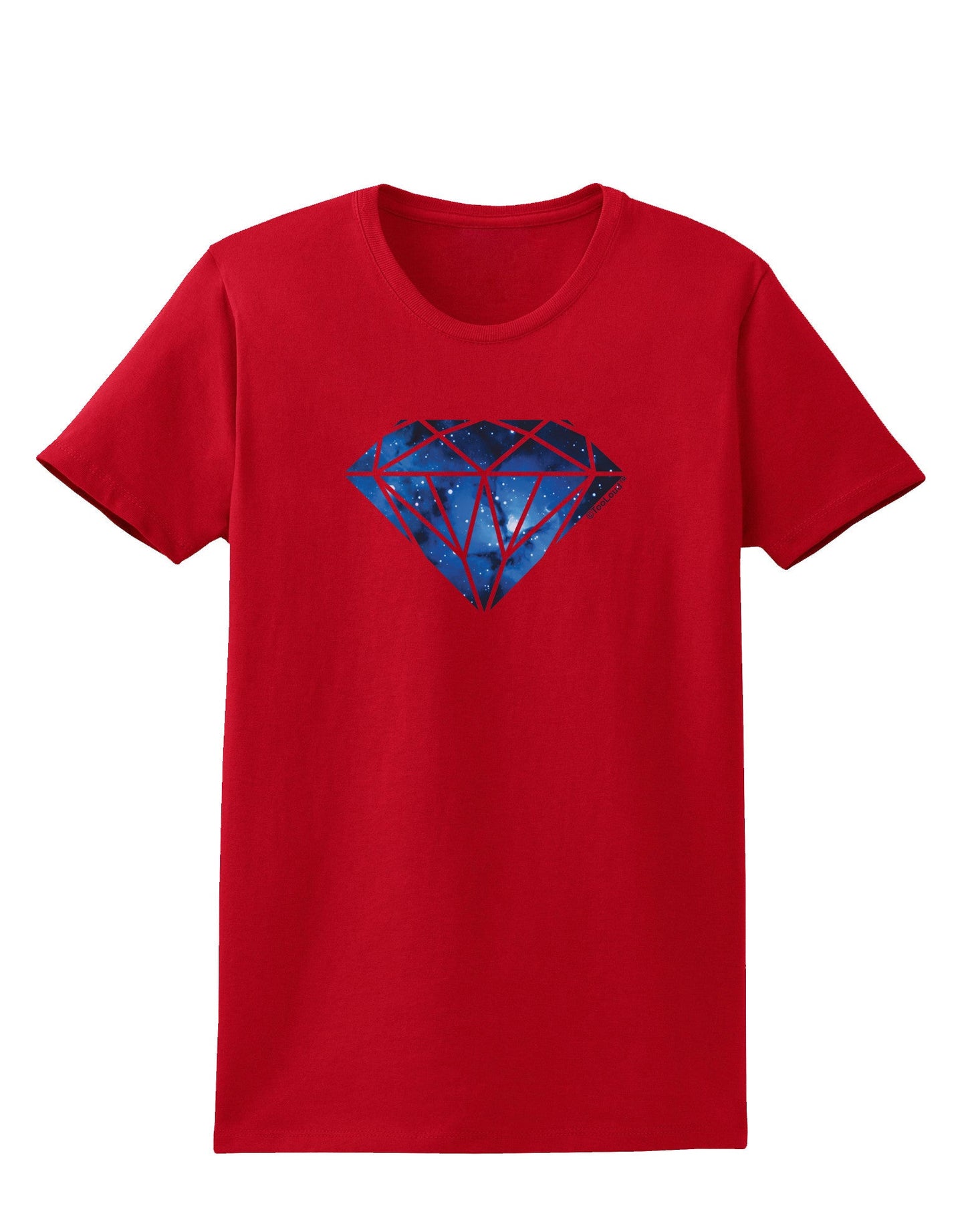 Space Diamond Womens Dark T-Shirt-TooLoud-Red-X-Small-Davson Sales
