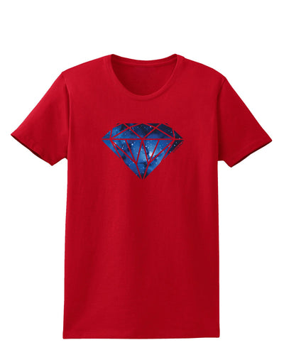 Space Diamond Womens Dark T-Shirt-TooLoud-Red-X-Small-Davson Sales