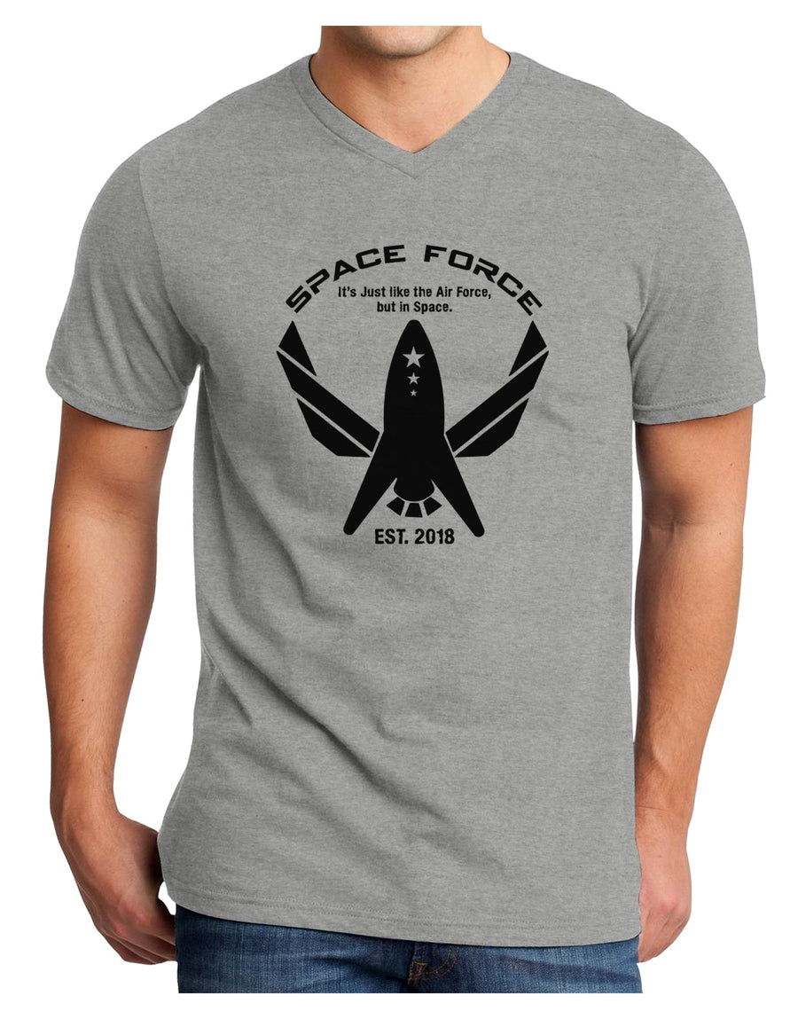 Space Force Funny Anti Trump Adult V-Neck T-shirt by TooLoud-Mens V-Neck T-Shirt-TooLoud-White-Small-Davson Sales