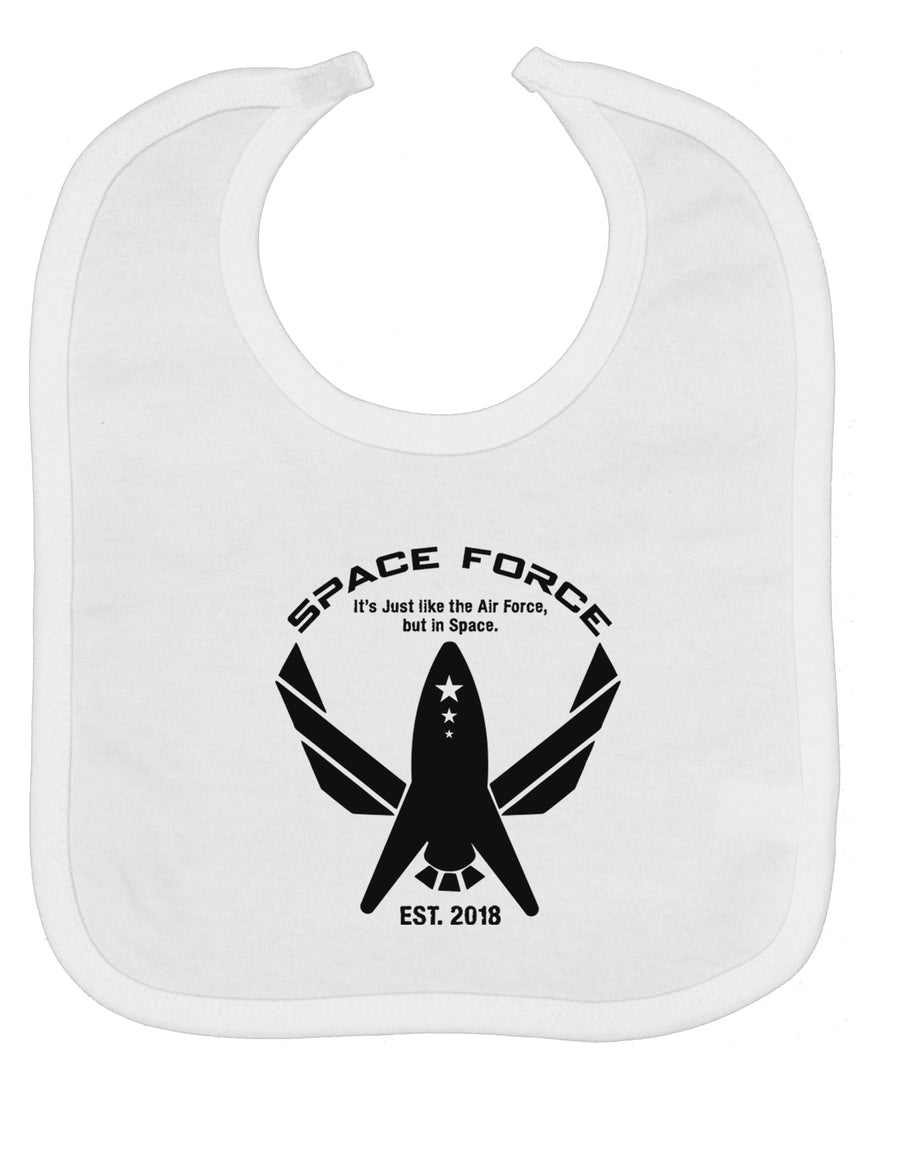 Space Force Funny Anti Trump Baby Bib by TooLoud