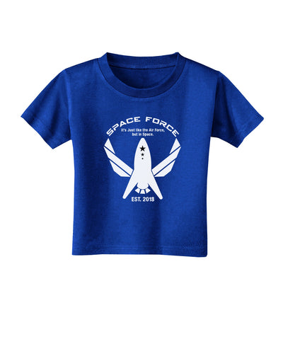 Space Force Funny Anti Trump Toddler T-Shirt Dark by TooLoud-Toddler T-Shirt-TooLoud-Royal-Blue-2T-Davson Sales