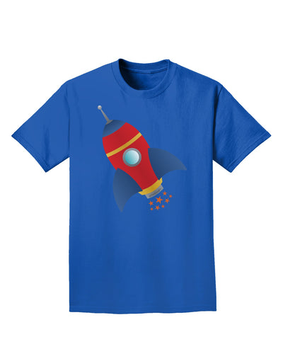 Space Rocket Ship and Stars Adult Dark T-Shirt by TooLoud-Mens T-Shirt-TooLoud-Royal-Blue-Small-Davson Sales