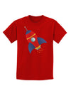 Space Rocket Ship and Stars Childrens Dark T-Shirt by TooLoud-Childrens T-Shirt-TooLoud-Red-X-Small-Davson Sales