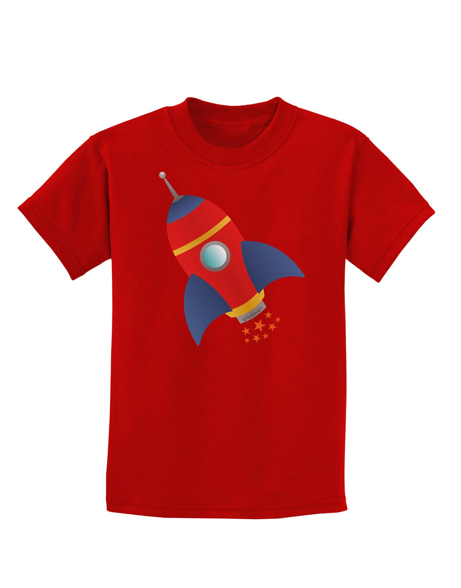 Space Rocket Ship and Stars Childrens Dark T-Shirt by TooLoud-Childrens T-Shirt-TooLoud-Black-X-Small-Davson Sales