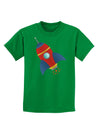 Space Rocket Ship and Stars Childrens Dark T-Shirt by TooLoud-Childrens T-Shirt-TooLoud-Kelly-Green-X-Small-Davson Sales