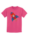 Space Rocket Ship and Stars Childrens Dark T-Shirt by TooLoud-Childrens T-Shirt-TooLoud-Sangria-X-Small-Davson Sales