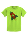 Space Rocket Ship and Stars Childrens T-Shirt by TooLoud-Childrens T-Shirt-TooLoud-Lime-Green-X-Small-Davson Sales