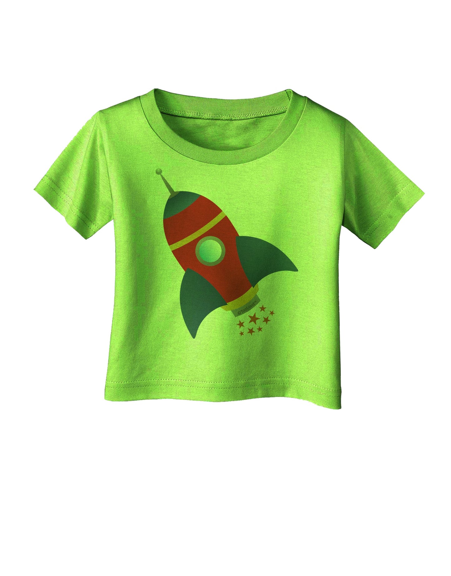 Space Rocket Ship and Stars Infant T-Shirt by TooLoud-Infant T-Shirt-TooLoud-Lime-Green-06-Months-Davson Sales