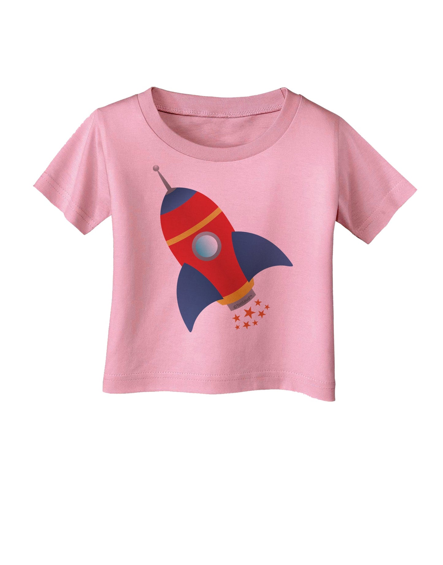 Space Rocket Ship and Stars Infant T-Shirt by TooLoud-Infant T-Shirt-TooLoud-Candy-Pink-06-Months-Davson Sales