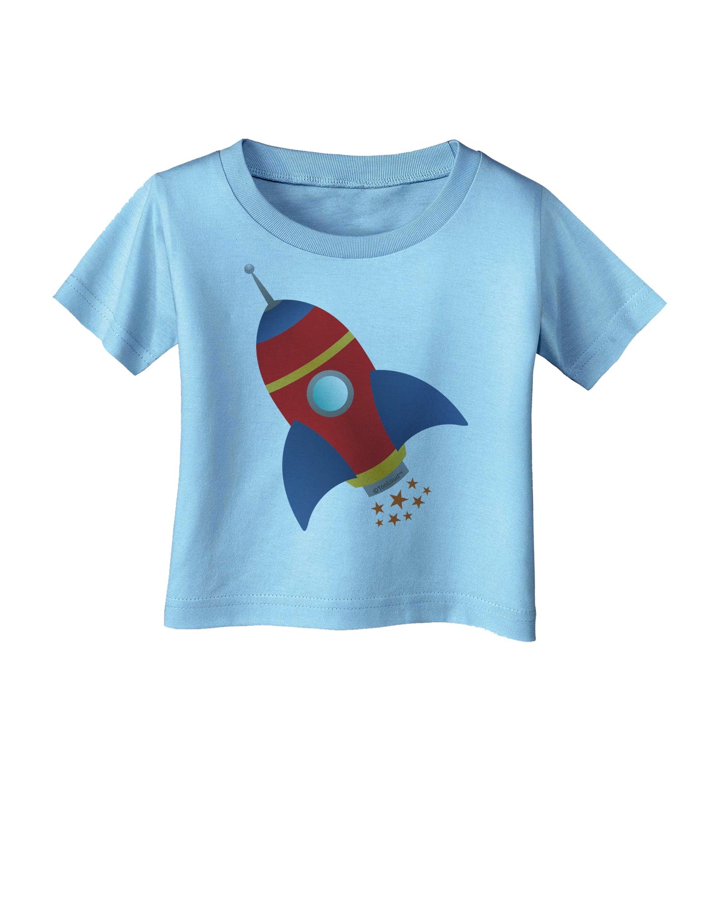 Space Rocket Ship and Stars Infant T-Shirt by TooLoud-Infant T-Shirt-TooLoud-Aquatic-Blue-06-Months-Davson Sales