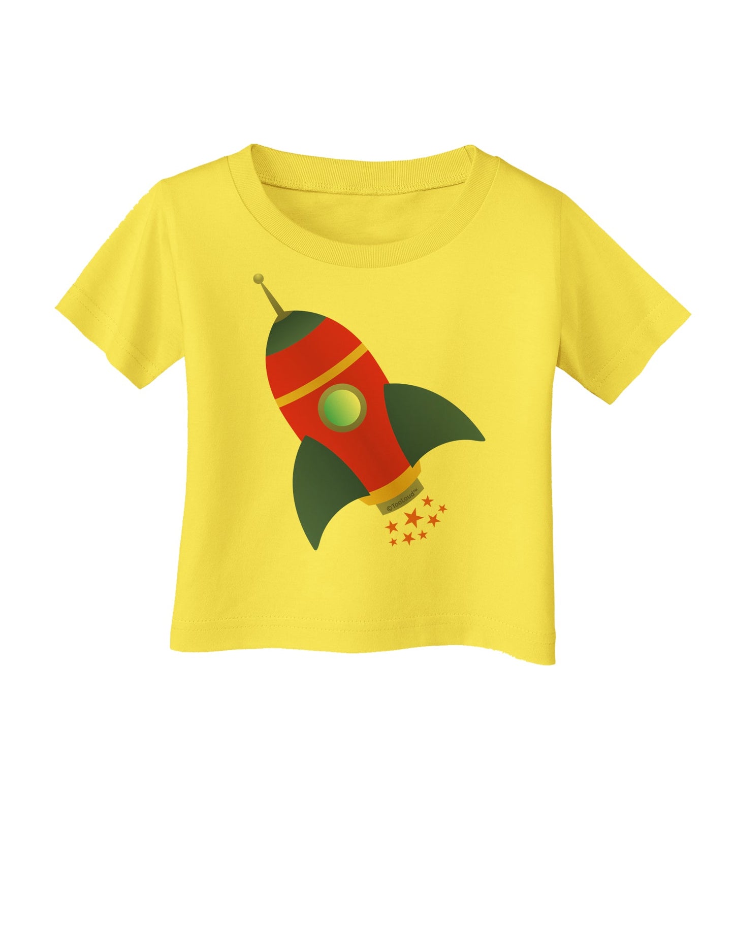 Space Rocket Ship and Stars Infant T-Shirt by TooLoud-Infant T-Shirt-TooLoud-Yellow-06-Months-Davson Sales
