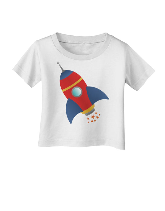 Space Rocket Ship and Stars Infant T-Shirt by TooLoud-Infant T-Shirt-TooLoud-White-06-Months-Davson Sales