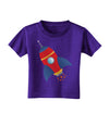 Space Rocket Ship and Stars Toddler T-Shirt Dark by TooLoud-Toddler T-Shirt-TooLoud-Purple-2T-Davson Sales