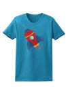 Space Rocket Ship and Stars Womens Dark T-Shirt by TooLoud-Womens T-Shirt-TooLoud-Turquoise-X-Small-Davson Sales
