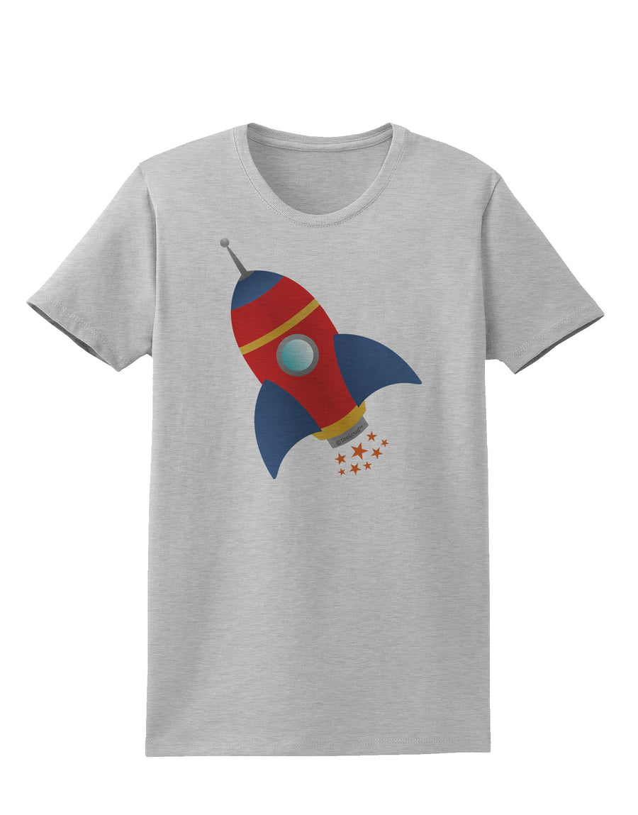 Space Rocket Ship and Stars Womens T-Shirt by TooLoud-Womens T-Shirt-TooLoud-White-X-Small-Davson Sales