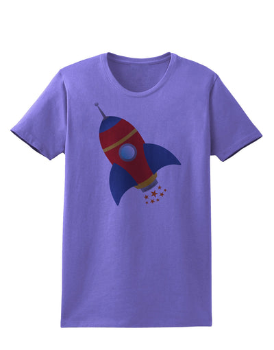 Space Rocket Ship and Stars Womens T-Shirt by TooLoud-Womens T-Shirt-TooLoud-Violet-X-Small-Davson Sales