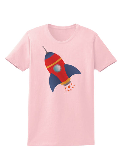 Space Rocket Ship and Stars Womens T-Shirt by TooLoud-Womens T-Shirt-TooLoud-PalePink-X-Small-Davson Sales