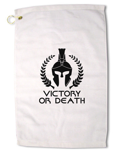 Spartan Victory Or Death Premium Cotton Golf Towel - 16 x 25 inch-Golf Towel-TooLoud-16x25"-Davson Sales